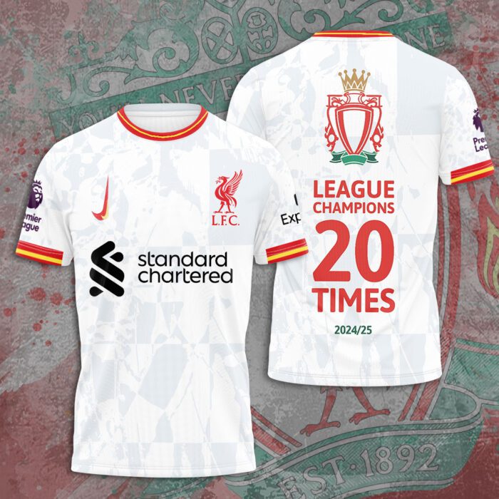 Liverpool FC Champion 2024/25 Premier League Unisex Performance T-Shirt GCL1191