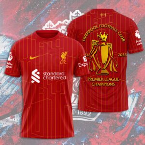 Liverpool FC Champion 2024/25 Premier League Unisex Performance T-Shirt GCL1197