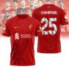 Liverpool FC Champion 2024/25 Premier League Unisex Performance T-Shirt GCL1203
