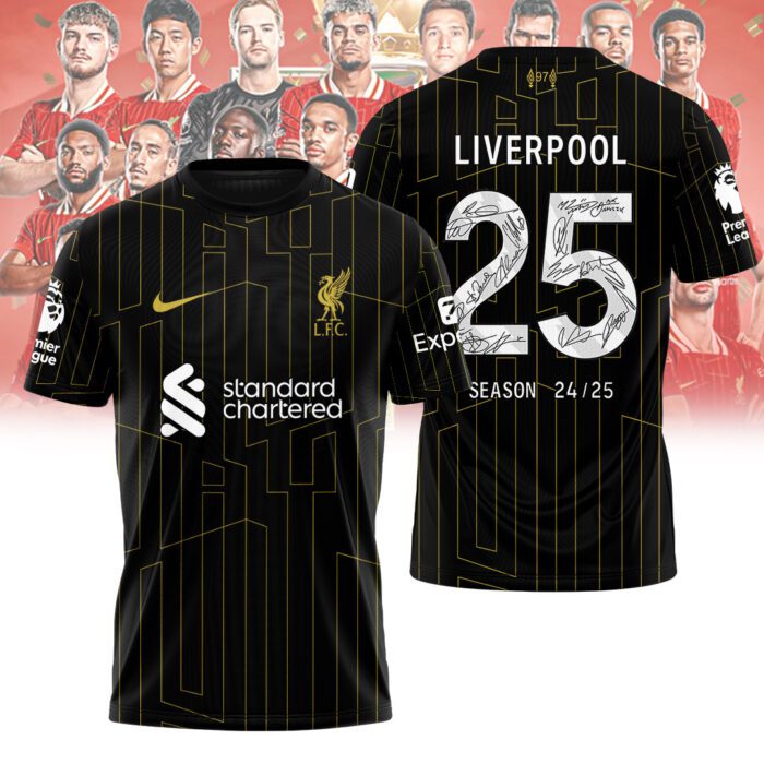 Liverpool FC Champion 2024/25 Premier League Unisex Performance T-Shirt GCL1205