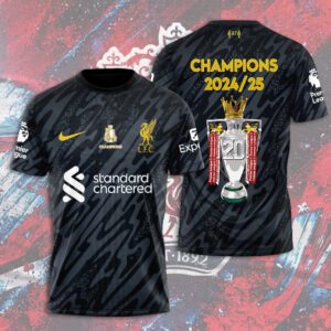 Liverpool FC Champion 2024/25 Premier League Unisex Performance T-Shirt GCL1207
