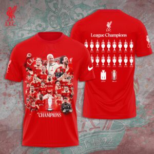 Liverpool FC Champion 2024/25 Premier League Unisex Performance T-Shirt GCL1222