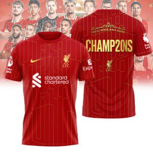 Liverpool FC Champion 2024/25 Premier League Unisex Performance T-Shirt GCL1224
