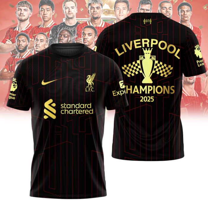 Liverpool FC Champion 2024/25 Premier League Unisex Performance T-Shirt GCL1226