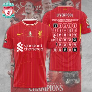 Liverpool FC Champion 2024/25 Premier League Unisex Performance T-Shirt GCL1231