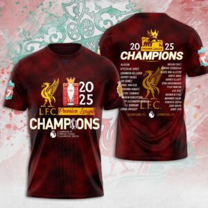 Liverpool FC Champion 2024/25 Premier League Unisex Performance T-Shirt GCL1233