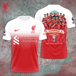 Liverpool FC Champion 2024/25 Premier League Unisex Performance T-Shirt GCL1234