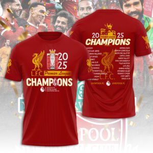 Liverpool FC Champion 2024/25 Premier League Unisex Performance T-Shirt GCL1235