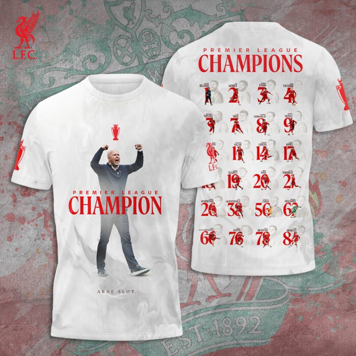 Liverpool FC Champion 2024/25 Premier League Unisex Performance T-Shirt GCL1250