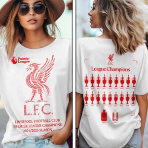 Liverpool FC Champion 2024/25 Premier League Unisex Performance T-Shirt GCL1251