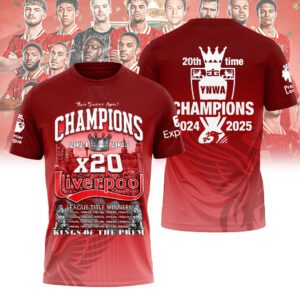 Liverpool FC Champion 2024/25 Premier League Unisex Performance T-Shirt GCL1255