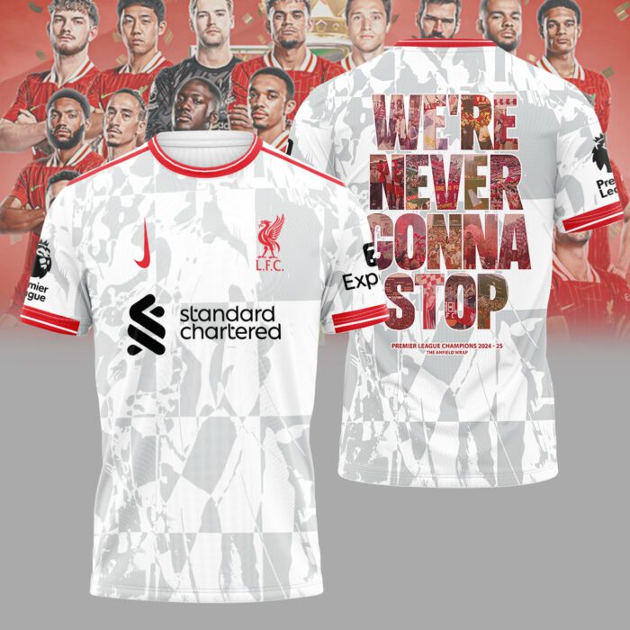 Liverpool FC Champion 2024/25 Premier League Unisex Performance T-Shirt GCL1263