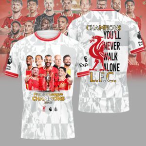 Liverpool FC Champion 2024/25 Premier League Unisex Performance T-Shirt GCL1274
