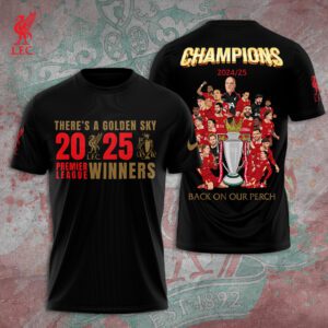 Liverpool FC Champion 2024/25 Premier League Unisex Performance T-Shirt GCL1278