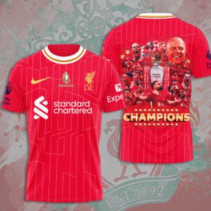 Liverpool FC Champion 2024/25 Premier League Unisex Performance T-Shirt GCL1283