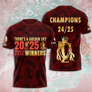 Liverpool FC Champion 2024/25 Premier League Unisex Performance T-Shirt GCL1292