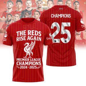 Liverpool FC Champion 2024/25 Premier League Unisex Performance T-Shirt GCL1301