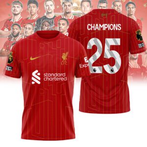 Liverpool FC Champion 2024/25 Premier League Unisex Performance T-Shirt GCL1320
