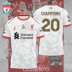 Liverpool FC Champion 2024/25 Premier League Unisex Performance T-Shirt GCL1321