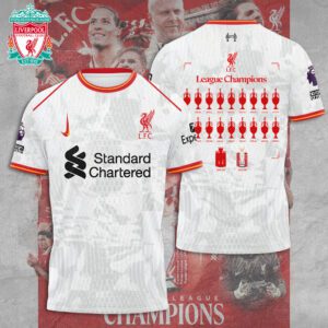 Liverpool FC Champion 2024/25 Premier League Unisex Performance T-Shirt GCL1324