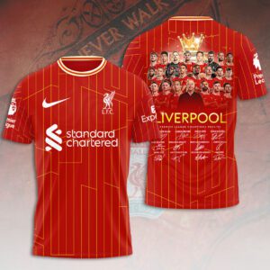 Liverpool FC Champion 2024/25 Premier League Unisex Performance T-Shirt GCL1338
