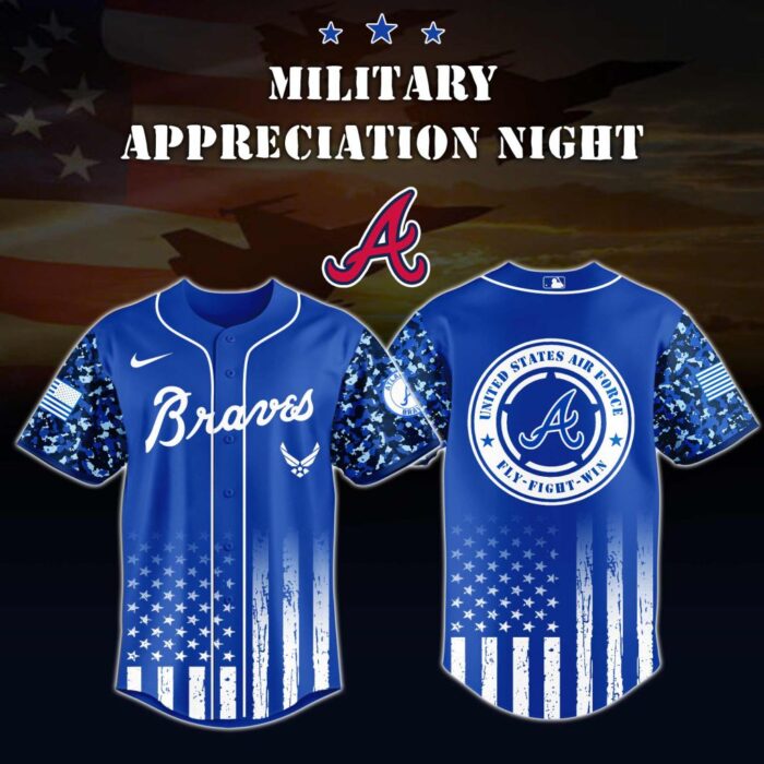 MLB Atlanta Braves Air Force Military Appreciation Baseball Jersey DBJ1741
