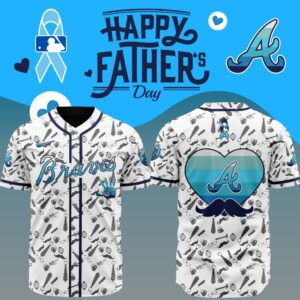 MLB Atlanta Braves Happy Father's Day Baseball Jersey DBJ1776