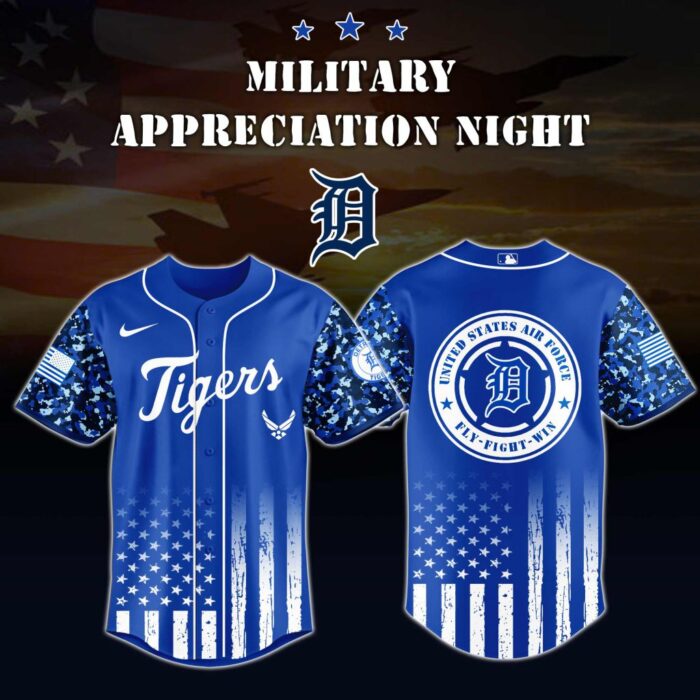 MLB Detroit Tigers Air Force Military Appreciation Baseball Jersey DBJ1734