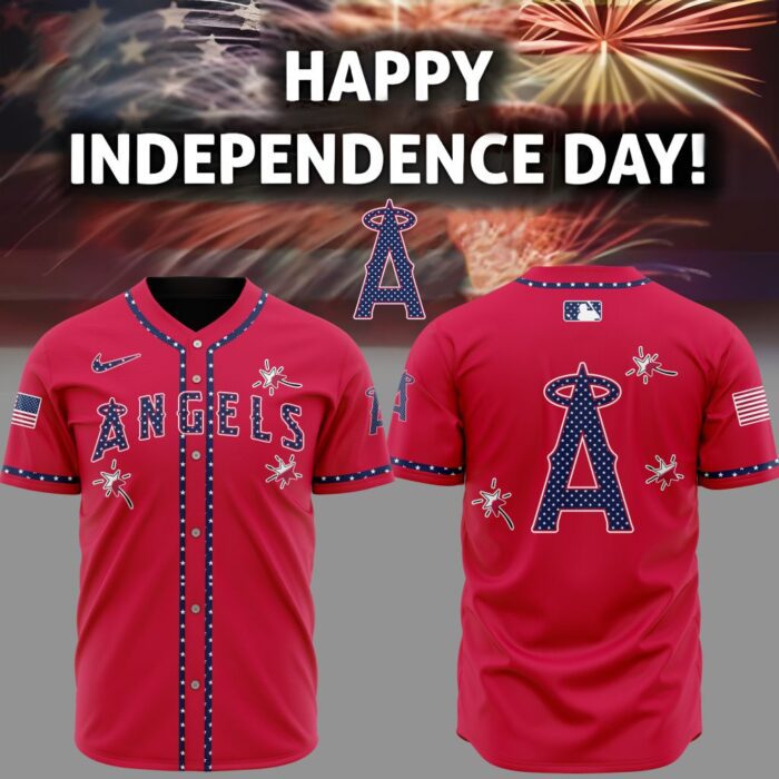 MLB Los Angeles Angels Happy Independence Day Baseball Jersey DBJ1433