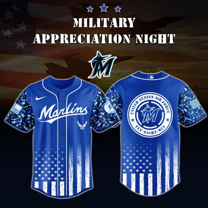 MLB Miami Marlins Air Force Military Appreciation Baseball Jersey DBJ1728