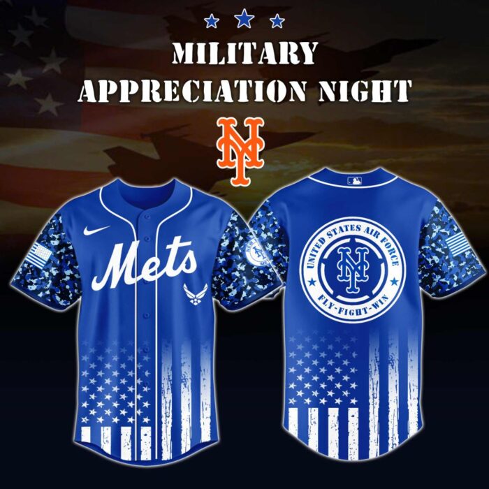 MLB New York Mets Air Force Military Appreciation Baseball Jersey DBJ1727