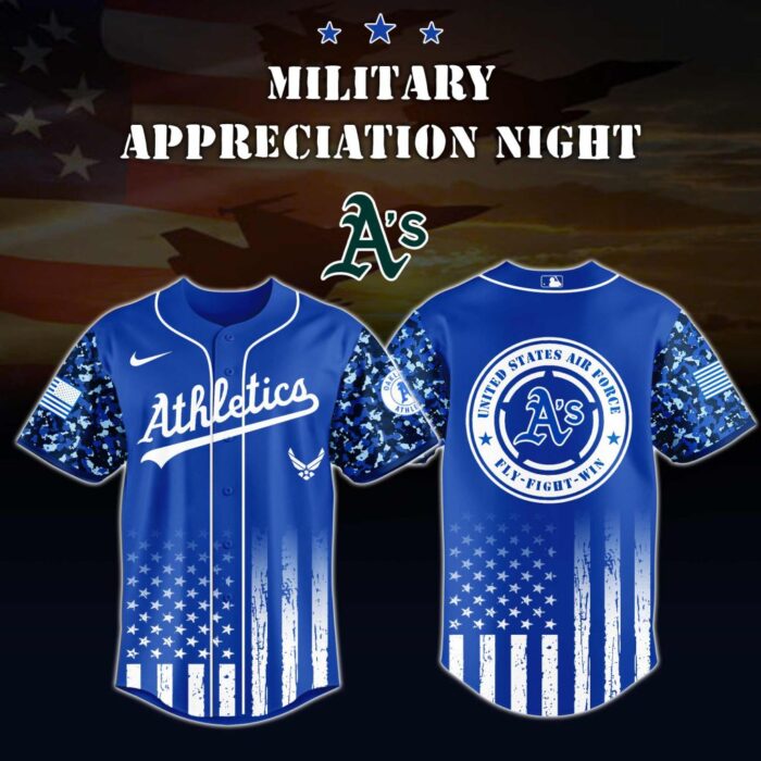 MLB Oakland Athletics Air Force Military Appreciation Baseball Jersey DBJ1724