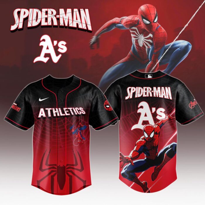 MLB Oakland Athletics X Spider-Man Baseball Jersey DBJ1278