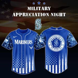MLB Seattle Mariners Air Force Military Appreciation Baseball Jersey DBJ1721