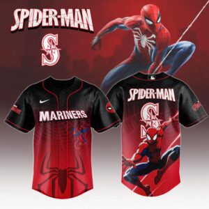 MLB Seattle Mariners X Spider-Man Baseball Jersey DBJ1272
