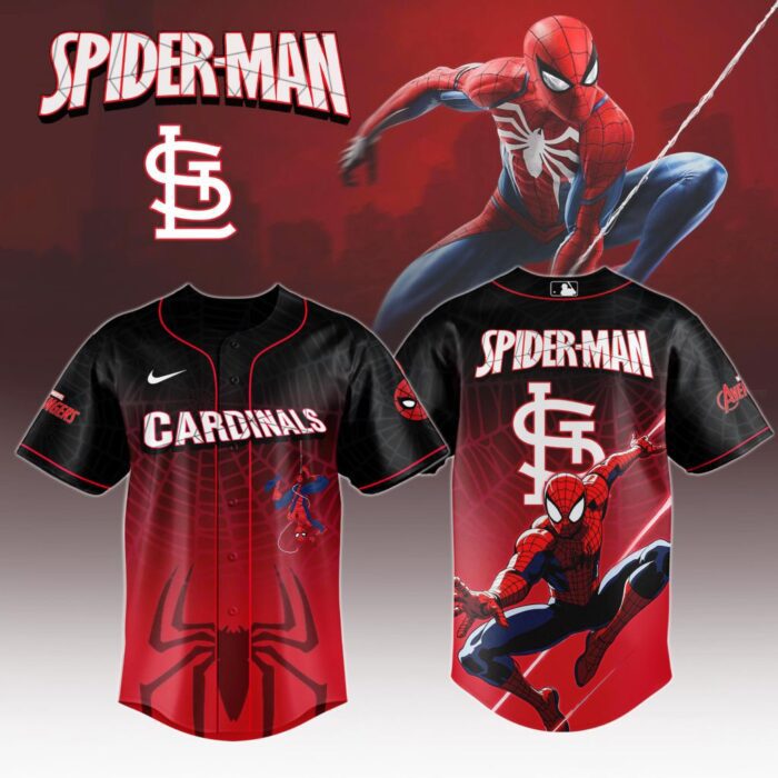 MLB St. Louis Cardinals X Spider-Man Baseball Jersey DBJ1273