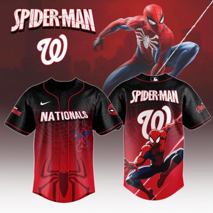 MLB Washington Nationals X Spider-Man Baseball Jersey DBJ1268