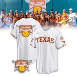 2025 NCAA Texas Longhorns Softball Women's College World Series Champions Jersey FBH1036