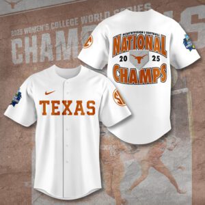 2025 NCAA Texas Longhorns Softball Women's College World Series Champions Jersey FBH1038