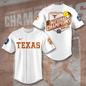 2025 NCAA Texas Longhorns Softball Women's College World Series Champions Jersey FBH1040