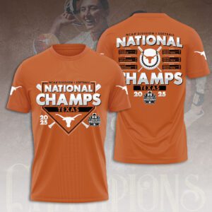 2025 NCAA Texas Longhorns Softball Women's College World Series Champions Unisex Performance T-Shirt FBH1046