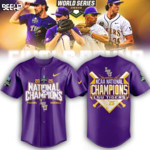LSU Tigers 2025 NCAA Baseball Men's College World Series Champions Jersey