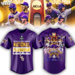 LSU Tigers 2025 NCAA Baseball Men's College World Series Champions Jersey