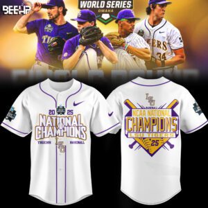 LSU Tigers 2025 NCAA Baseball Men's College World Series Champions Jersey