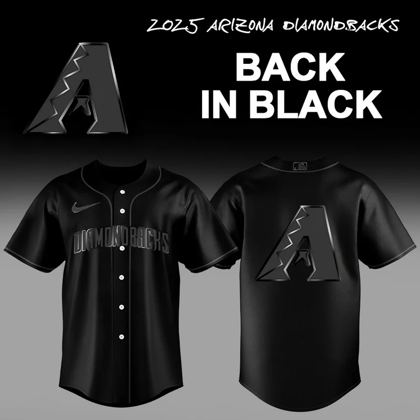 Limited Edition Arizona Diamondbacks Back In Black 2025 Baseball Jersey