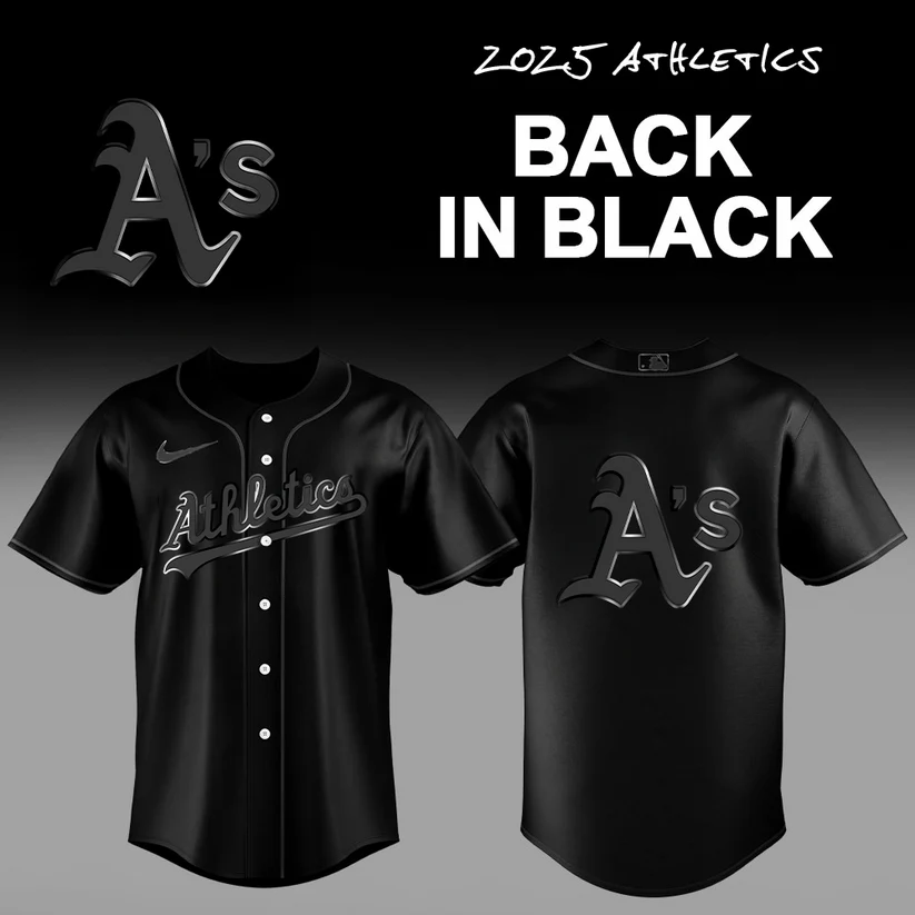 Limited Edition Athletics Back In Black 2025 Baseball Jersey