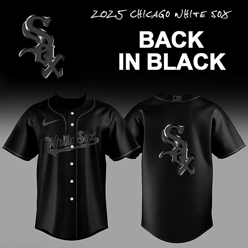 Limited Edition Chicago White Sox Back In Black 2025 Baseball Jersey