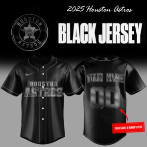 Limited Edition Houston Astros Back In Black 2025 Baseball Jersey