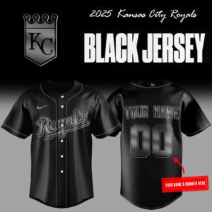 Limited Edition Kansas City Royals Back In Black 2025 Baseball Jersey