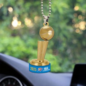 Oklahoma City Thunder NBA Final Champion 2025 Custom shape 2-sided Acrylic Car Ornament BGN1015